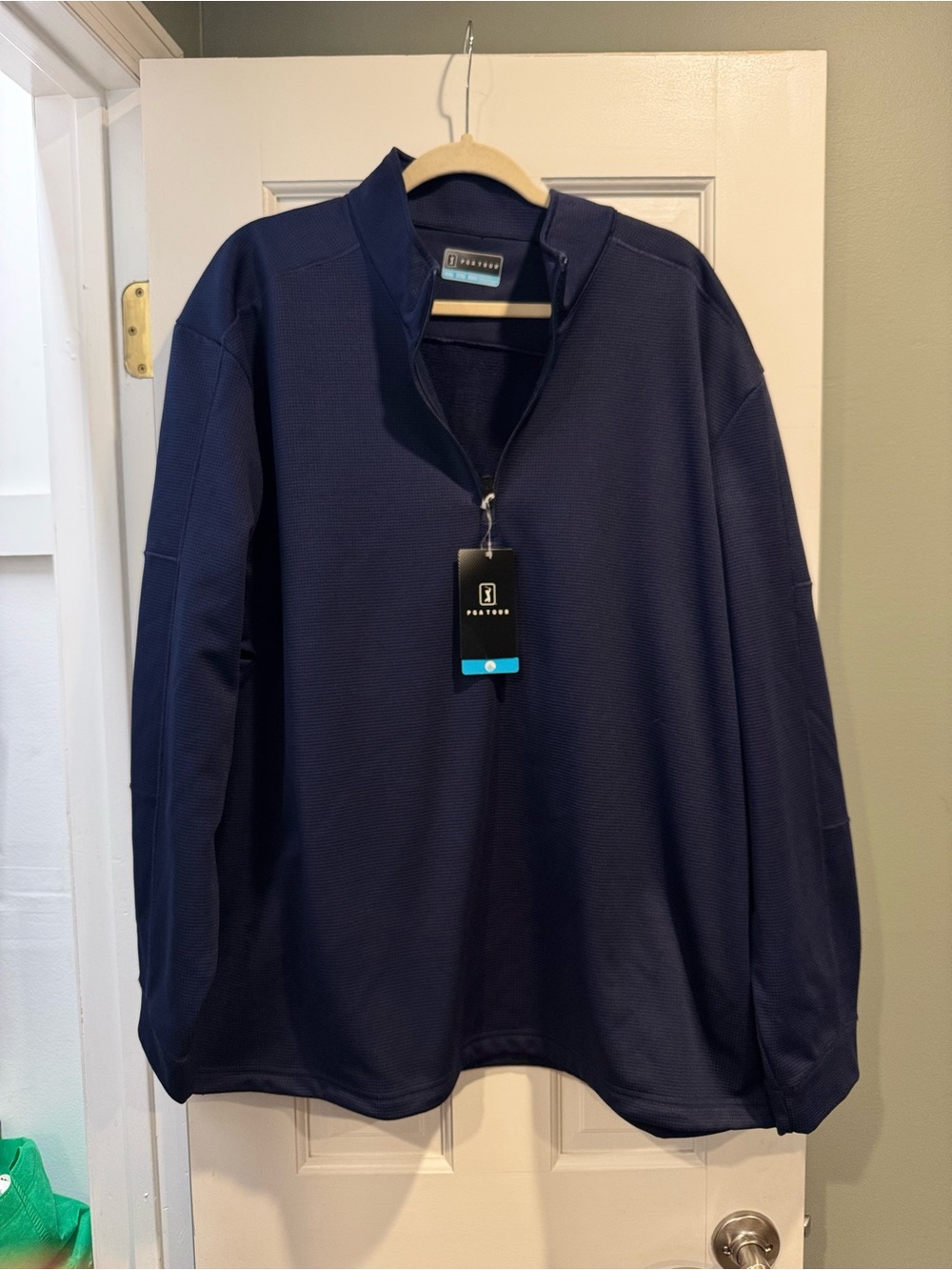 NWT PGA tour Men’s Navy Quarter-Zip Pullover Sweater size xxl